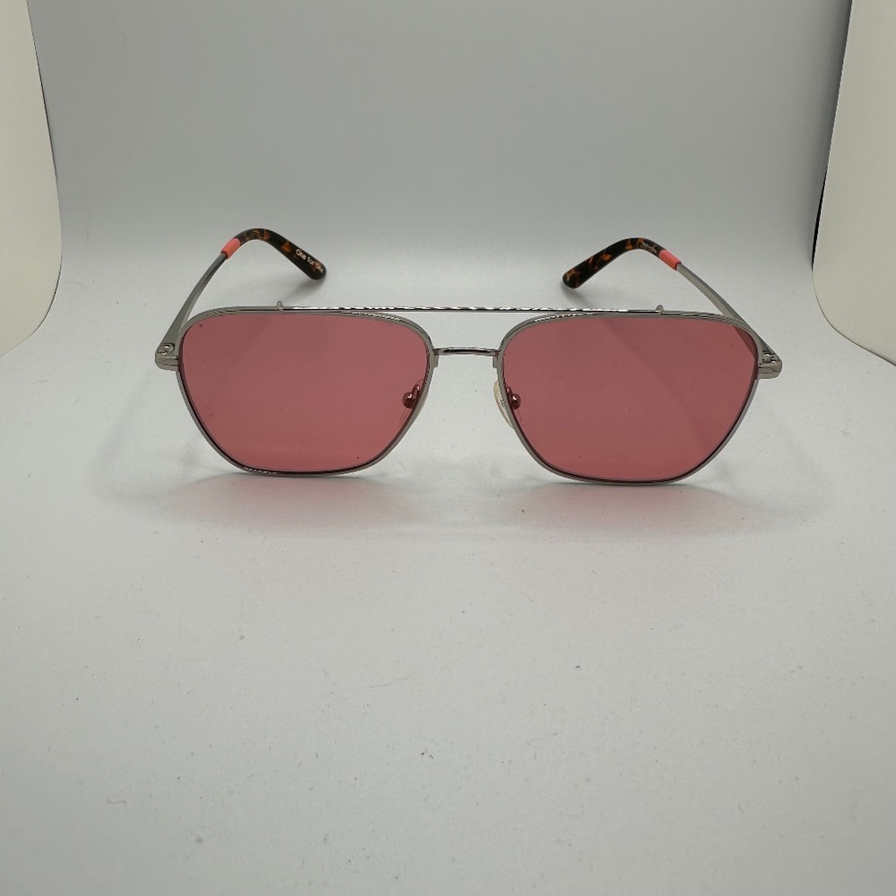 NWOT TOMS Sunglasses - Irwin Aviator in Silver with Pink Lens